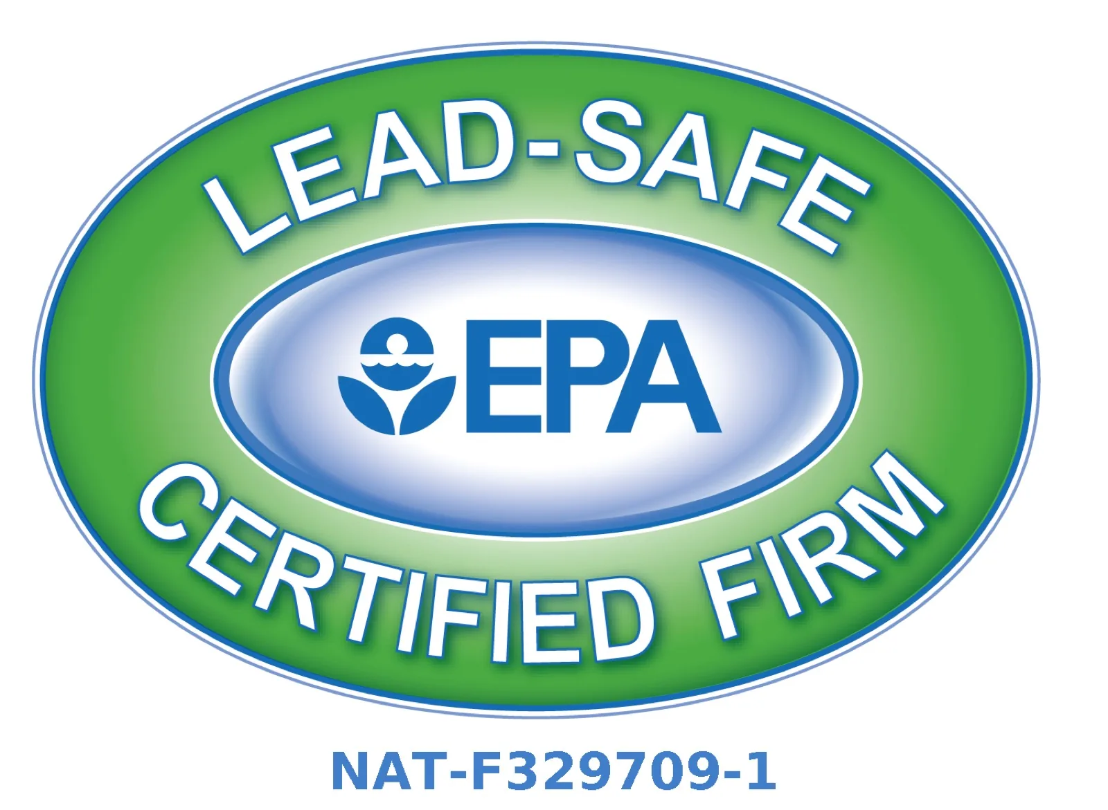 EPA Lead-Safe Certified Firm. NAT-F329709-1