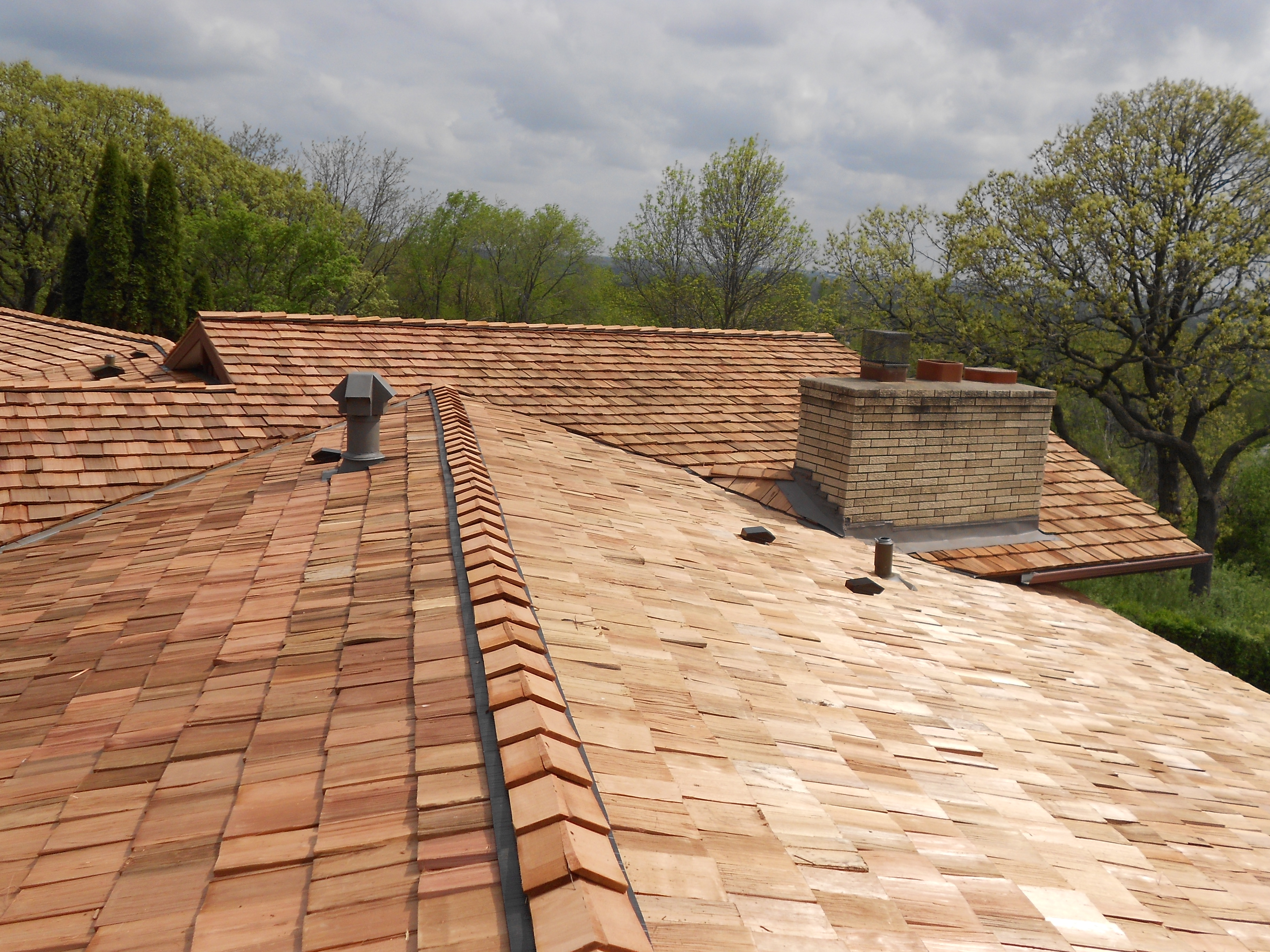 Cedar shake roofing installation in the Twin Cities metro